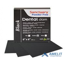 Платки для коффердама Dental Dams (Sanctuary), черные, 36шт./упак.